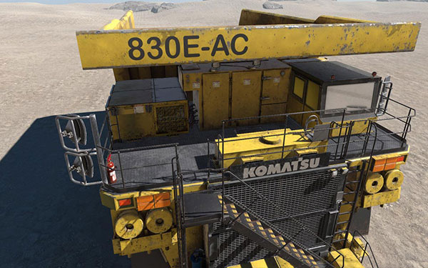 Caminhão de transporte Komatsu 830E-AC (detalhado)